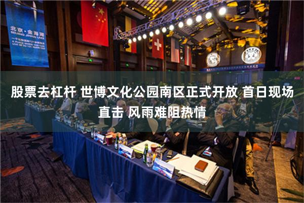 股票去杠杆 世博文化公园南区正式开放 首日现场直击 风雨难阻热情