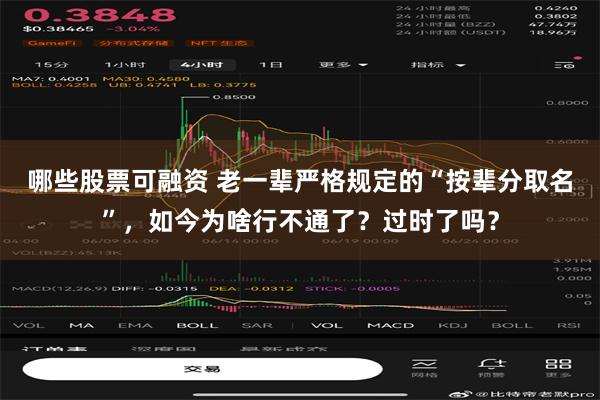 哪些股票可融资 老一辈严格规定的“按辈分取名”，如今为啥行不通了？过时了吗？